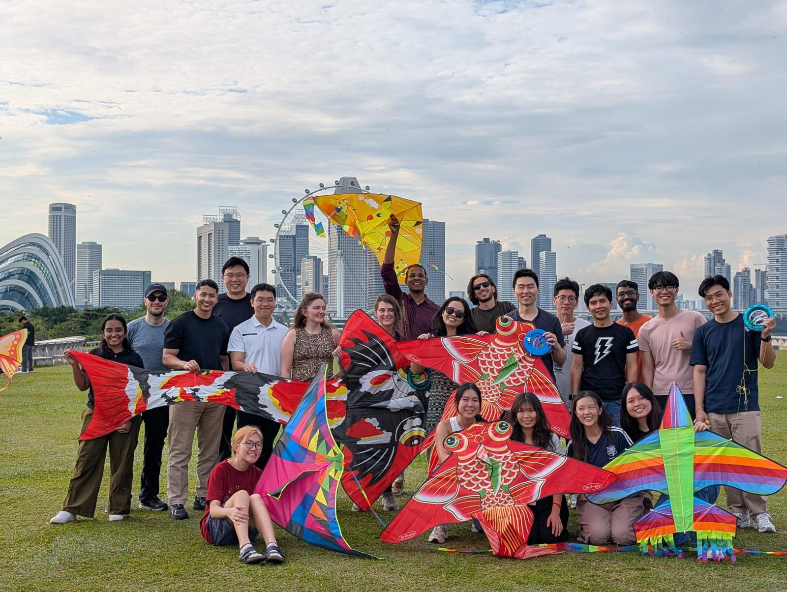 Kite flying at Marina Barrage